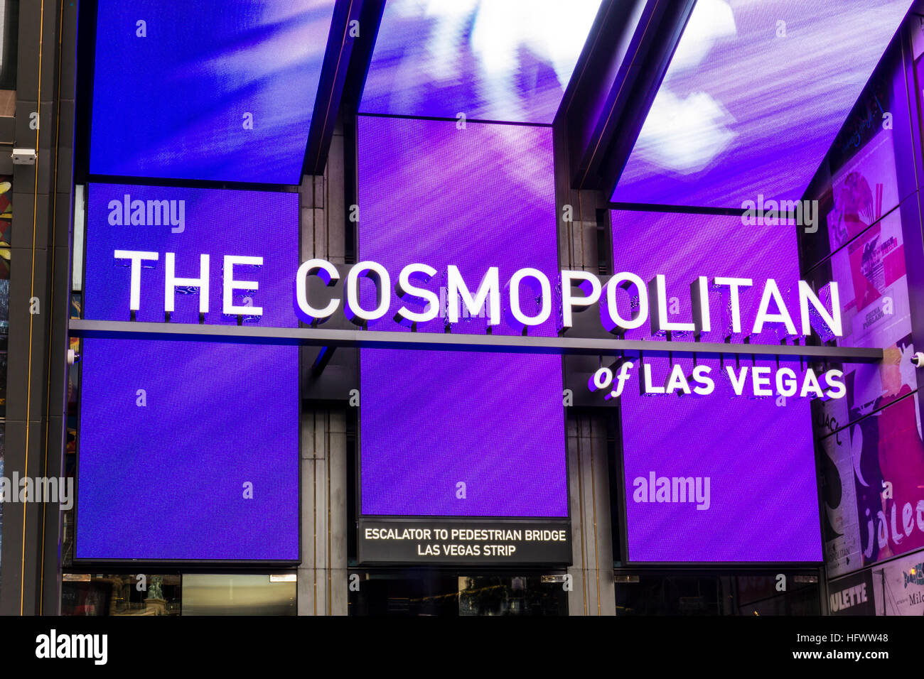 Las Vegas - ca. Dezember 2016: The Cosmopolitan of Las Vegas. Das Cosmopolitan ist ein Luxus-Resort-Casino und Hotel auf dem Strip II Stockfoto