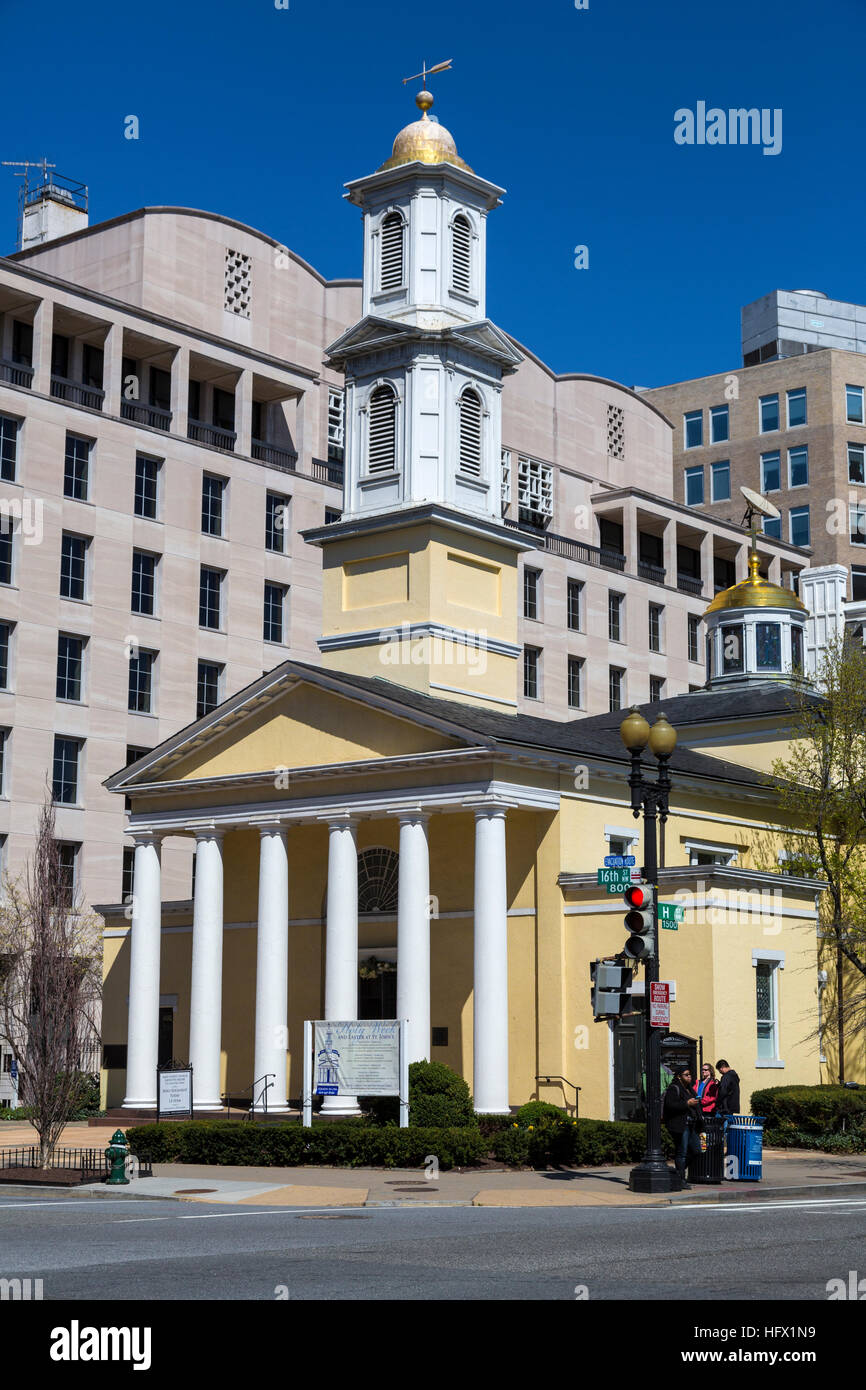 St. Johns Episcopal Church in Washington, D.C.  1816 errichtet. Stockfoto