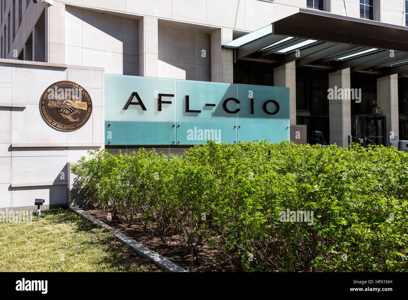 AFL-CIO Gewerkschaft Hauptsitz, Washington, D.C., USA. Stockfoto