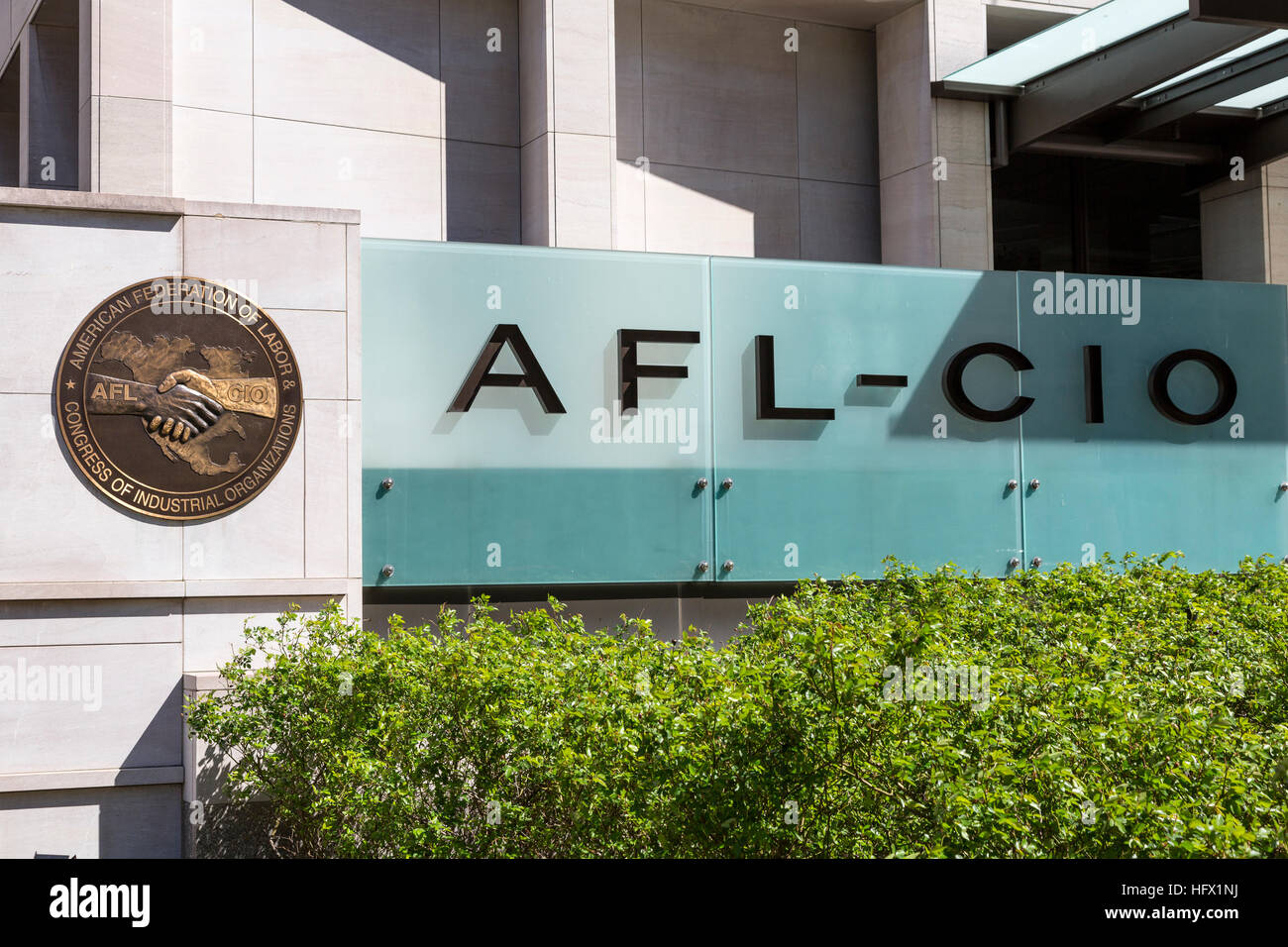 AFL-CIO Gewerkschaft Hauptsitz, Washington, D.C., USA. Stockfoto