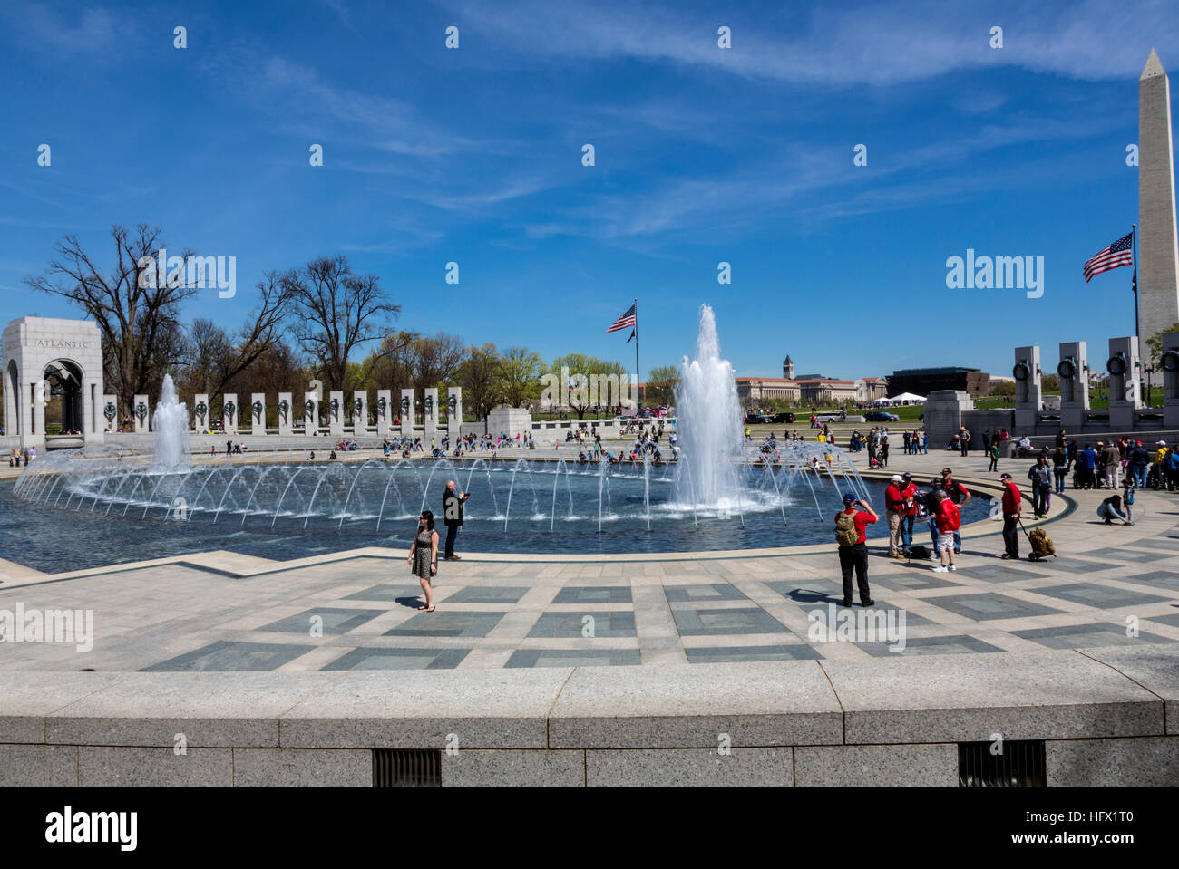Zweiter Weltkrieg-Denkmal in Washington, D.C. Stockfoto