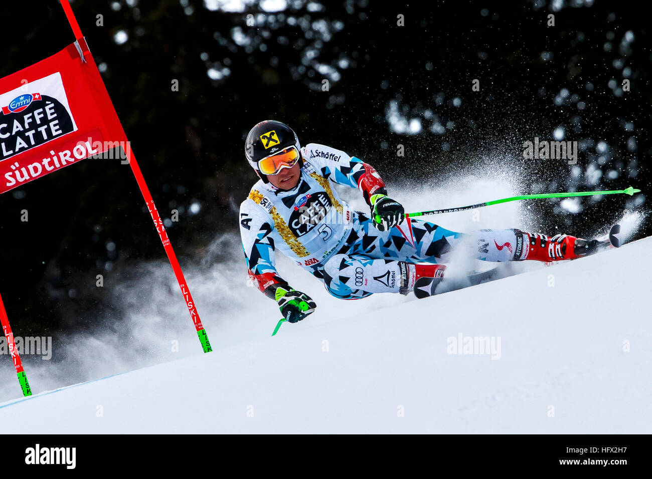 Alta Badia, Italien 18. Dezember 2016.  HIRSCHER Marcel (Aut) im Wettbewerb mit der Audi Fis Alpine Ski World Cup Herren-Riesenslalom auf der Gran Risa Stockfoto