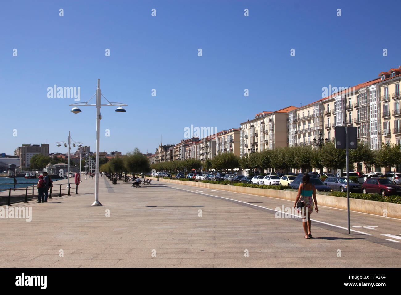 Strandpromenade Paseo de Pereda Santander Kantabrien Spanien Stockfoto