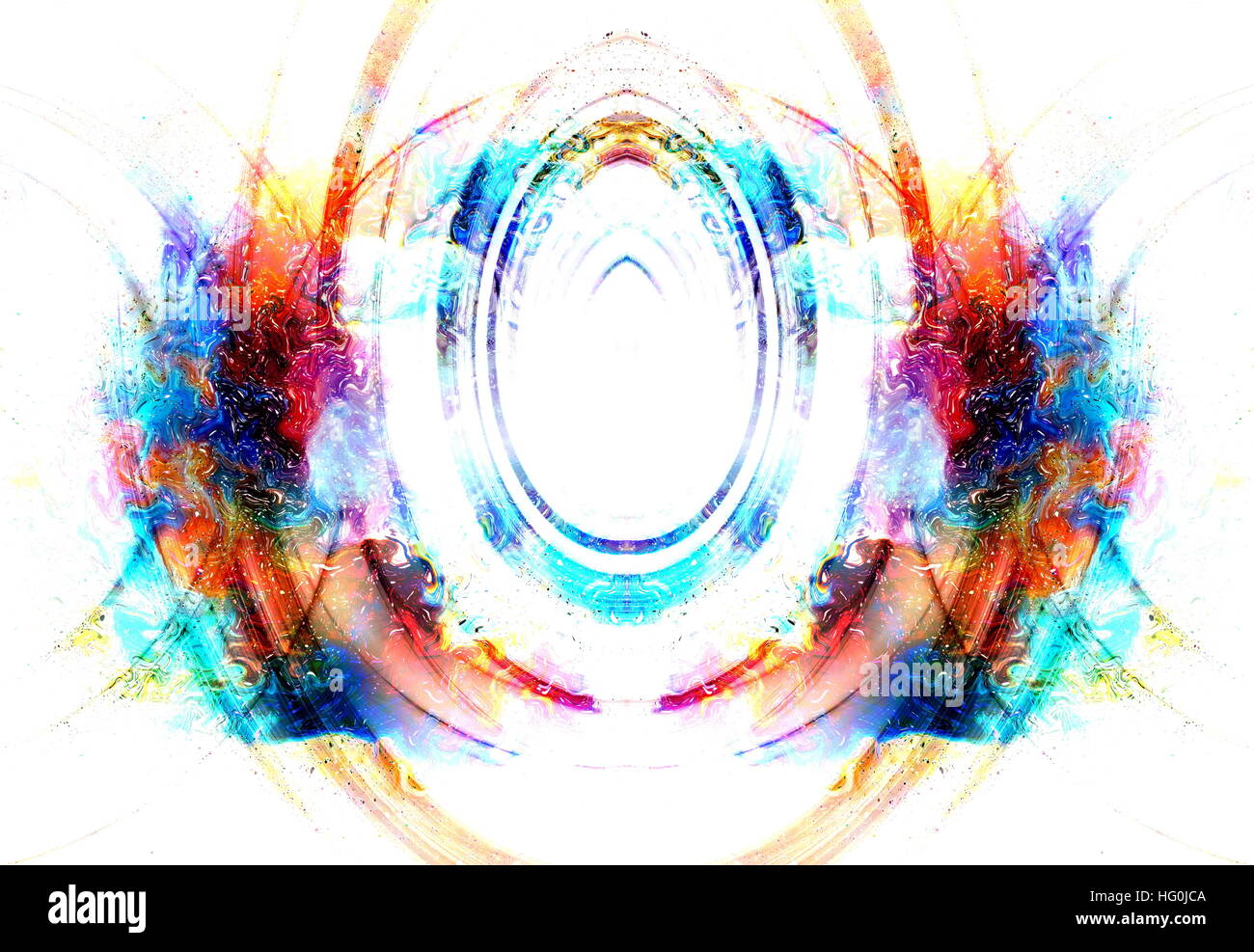 Kosmischen Raum und Energie Leuchten mit Elipstical Formen, Farbe cosmic abstrakten Hintergrund. Stockfoto