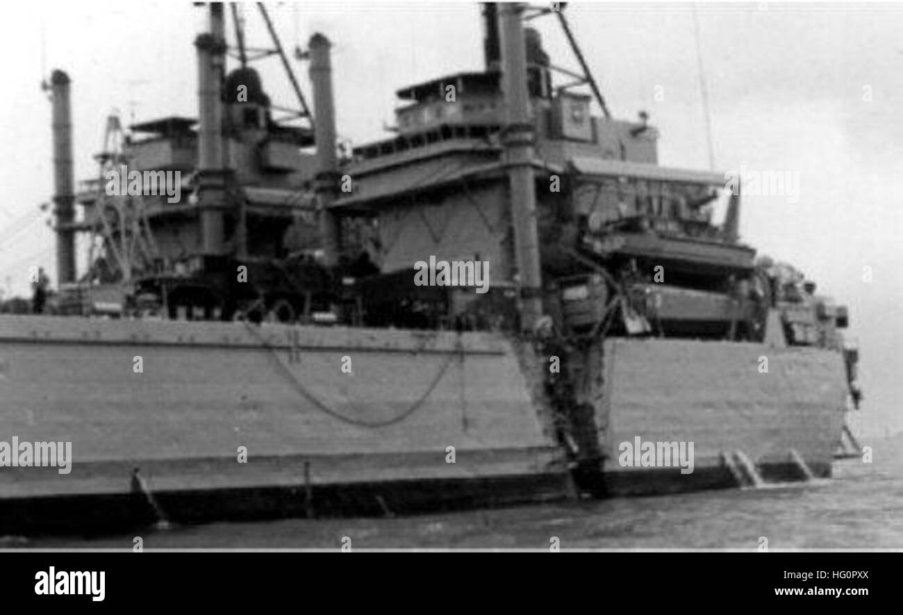 Washtenaw County LST-1166 beschädigt Stockfoto