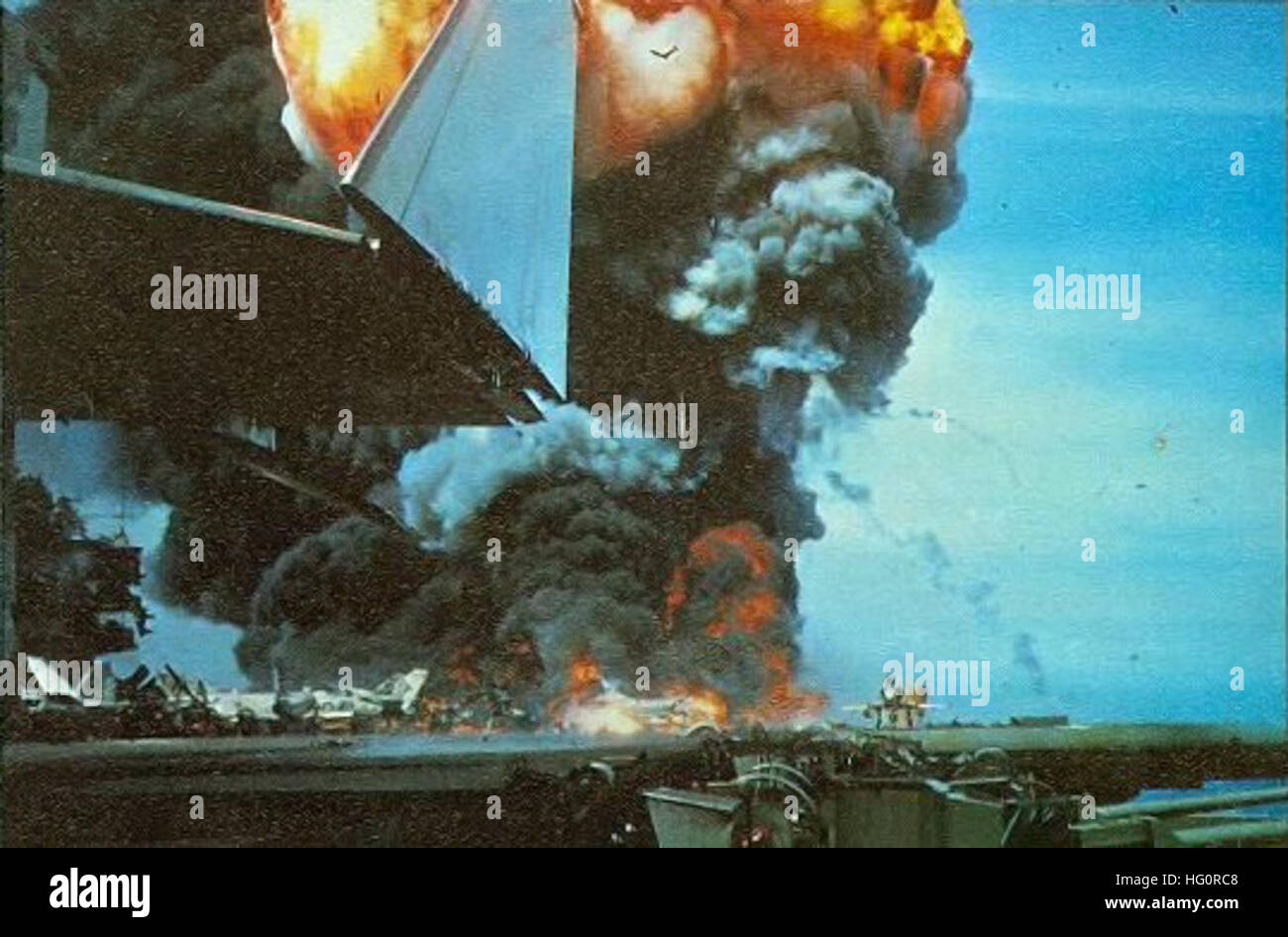 USS Forrestal Feuer 2 1967 Stockfoto