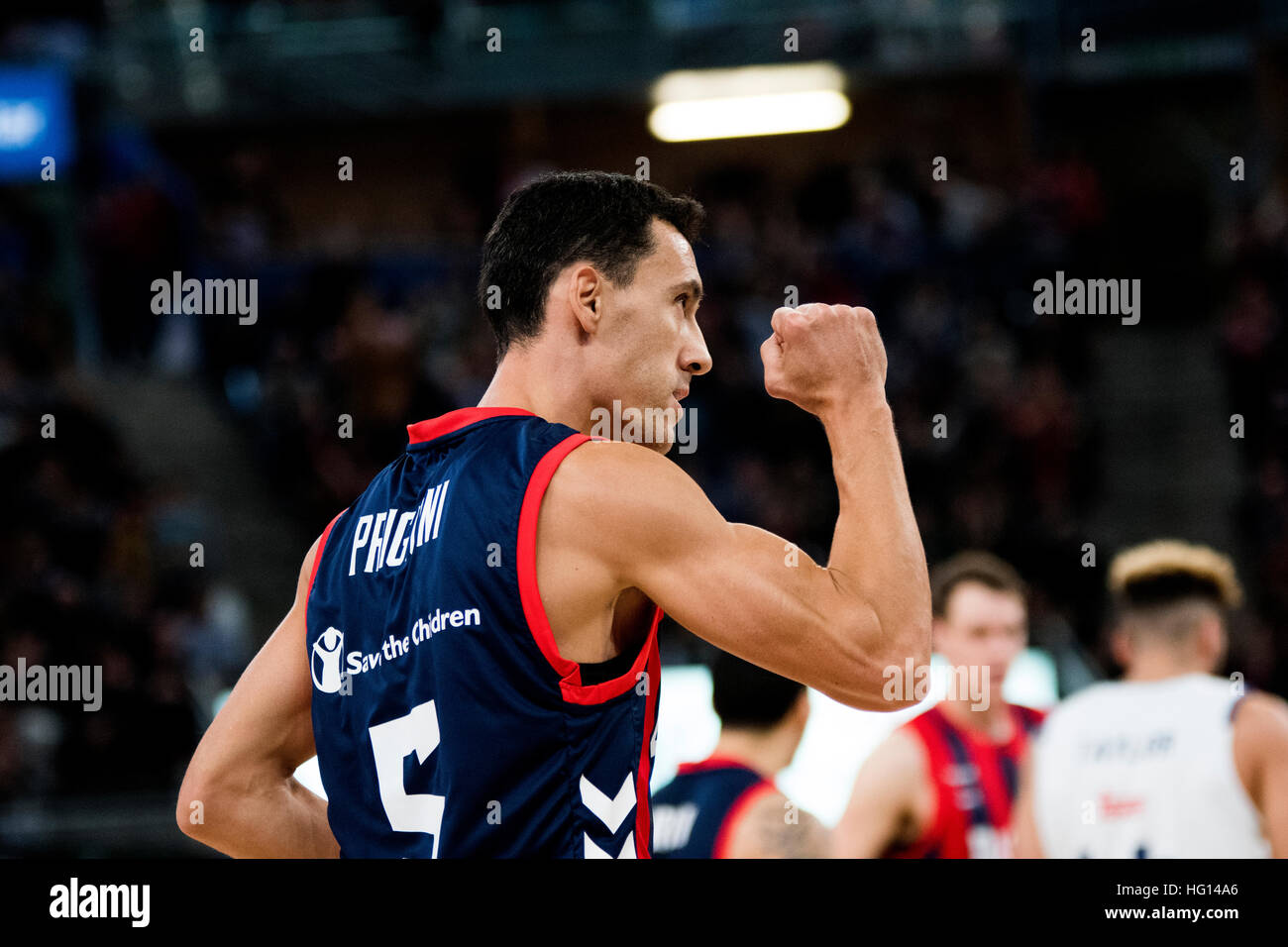 Vitoria, Spanien. 3. Januar 2017. Pablo Prigioni (Baskonia) während der Basketball-Match der Saison 2016/2017 der spanischen Liga "Liga ACB' zwischen Saski Baskonia und Real Madrid im Fernando Buesa Arena Center am 3. Januar 2017 in Vitoria, Spanien. © David Gato/Alamy Live-Nachrichten Stockfoto