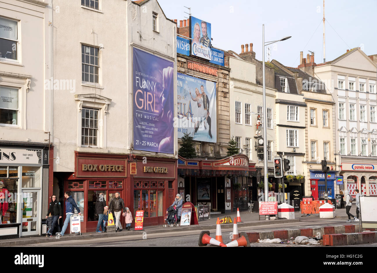 Stadtzentrum von Bristol Avon England UK The Hippodrome Theater und Abendkasse Stockfoto