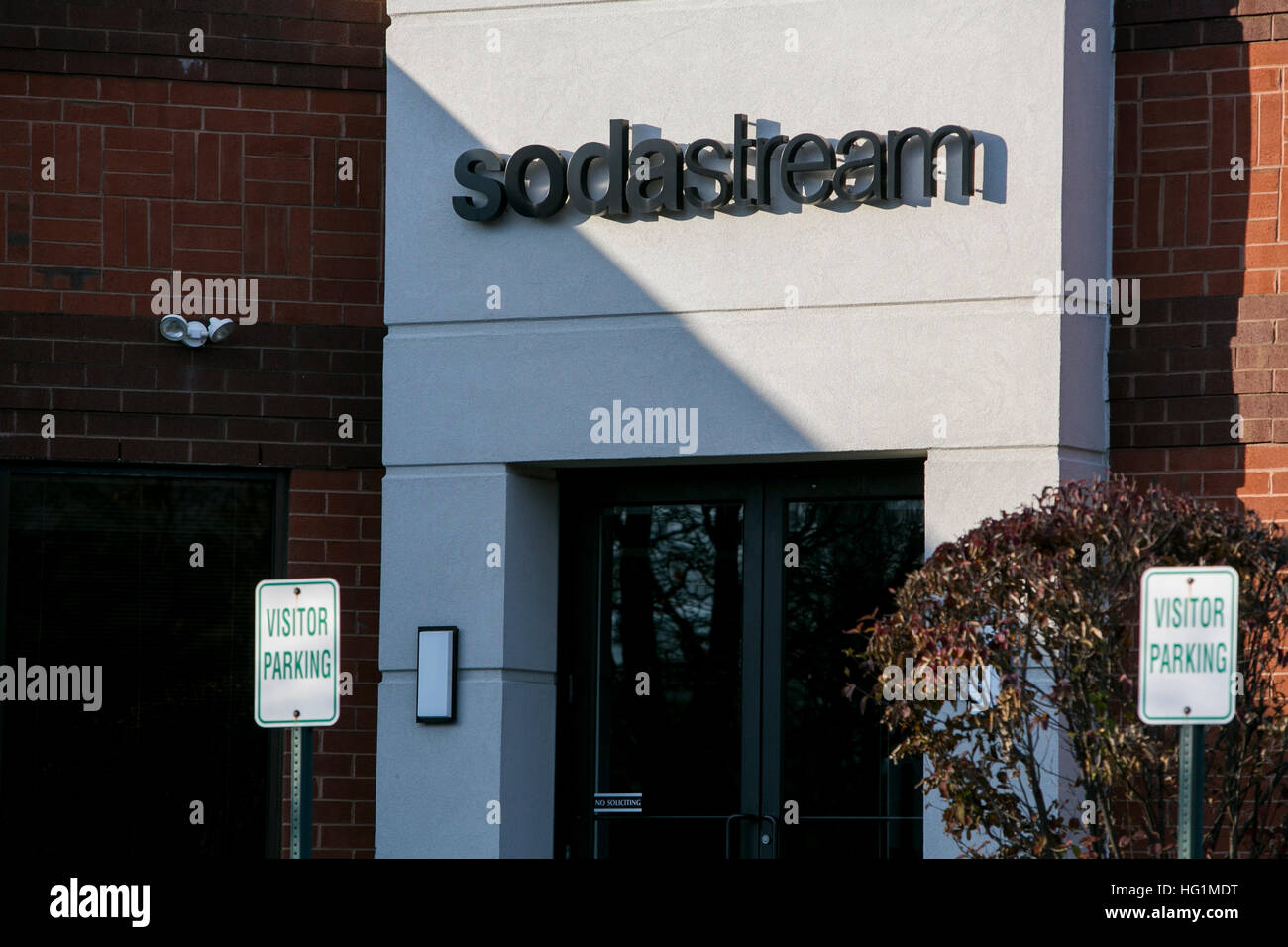 Ein Logo Zeichen außerhalb einer Einrichtung von SodaStream USA, Inc., in Mount Laurel, New Jersey am 10. Dezember 2016 besetzt. Stockfoto