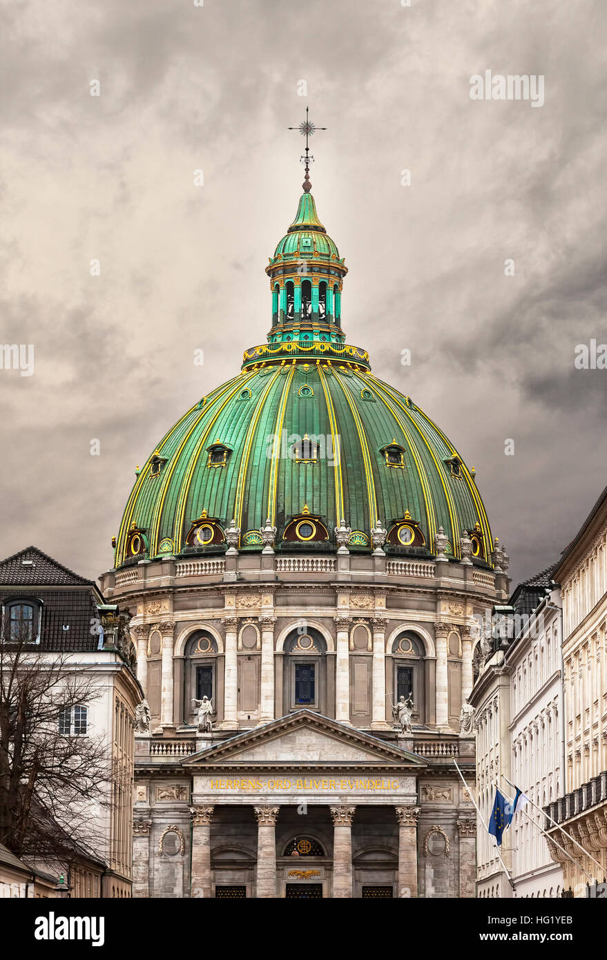 Bild von Marmor Chuch (Fredrikskirken) in Kopenhagen, Dänemark. Stockfoto