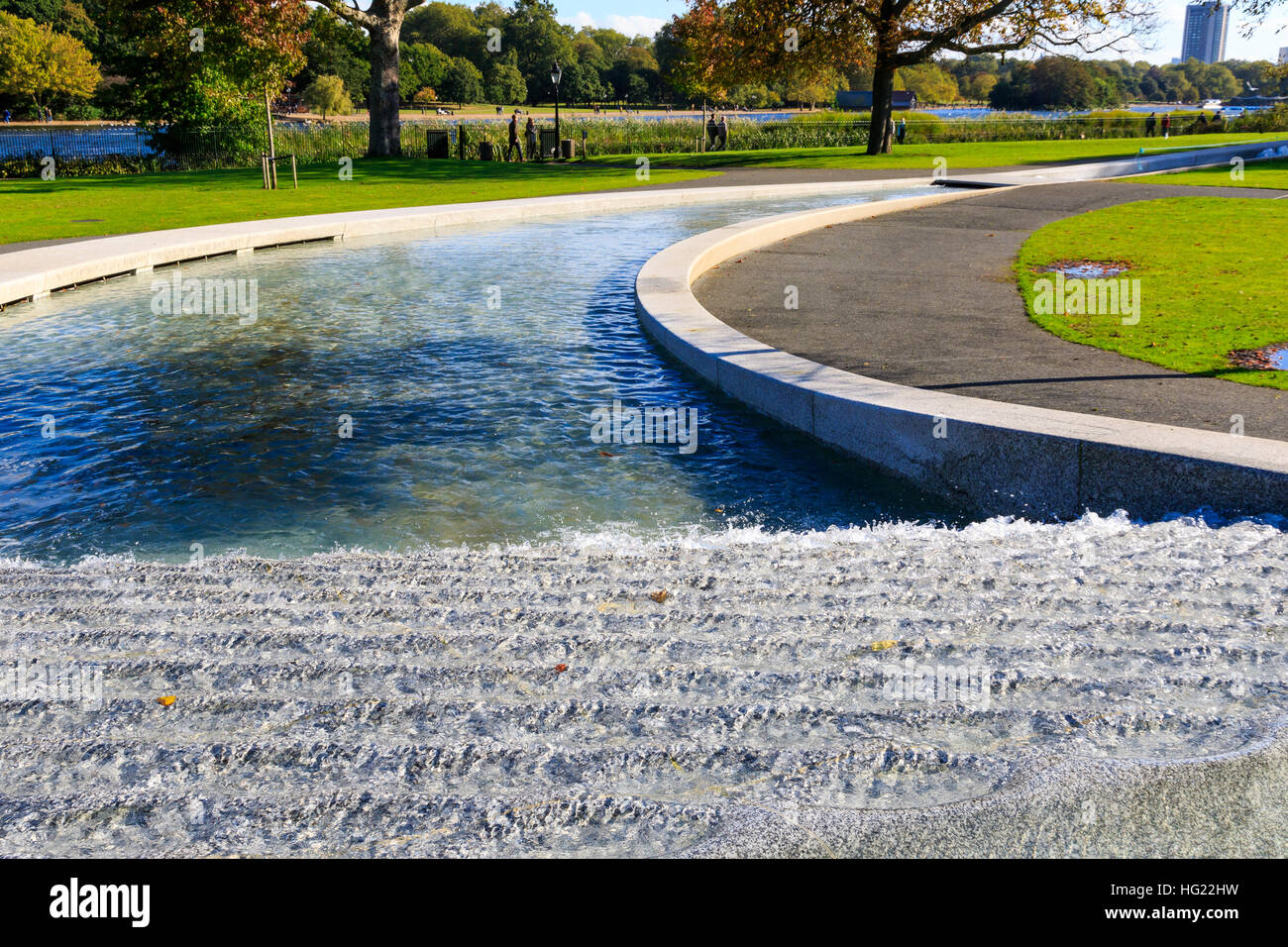 Prinzessin Diana Memorial Fountain im Hyde Park, London Stockfoto