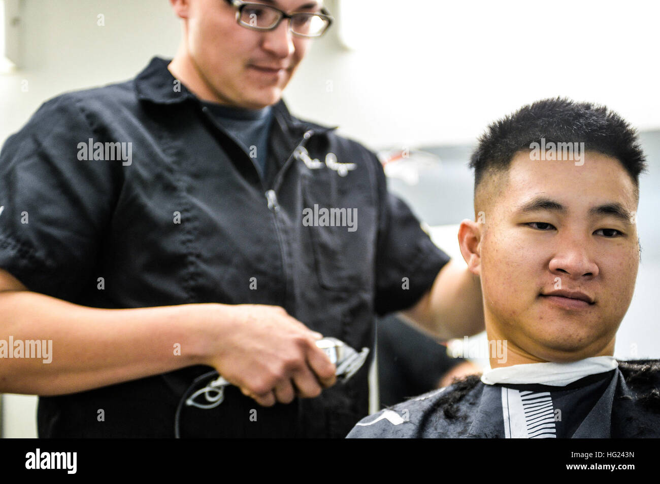 The Military Haircut Stockfotos The Military Haircut