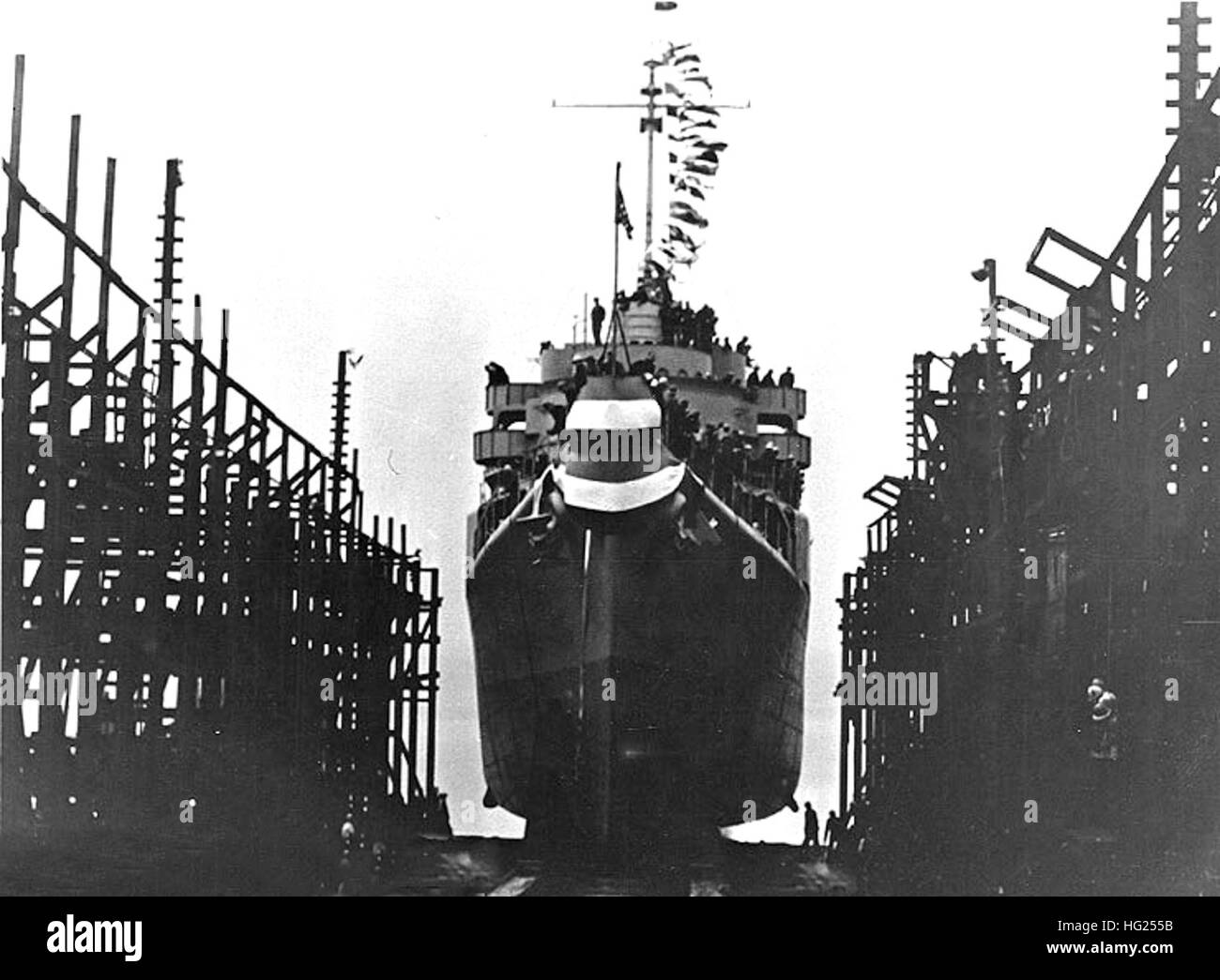 USS Gardiners Bucht (AVP-39) starten Stockfoto