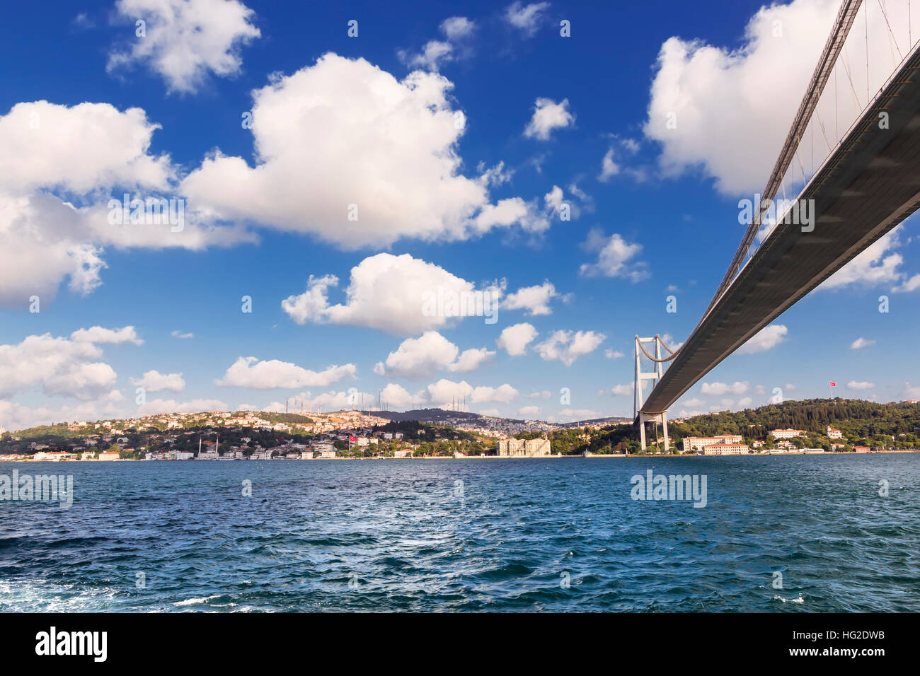 Sehenswürdigkeiten von Istanbul, eine Bootsfahrt auf dem Bosporus Stockfoto