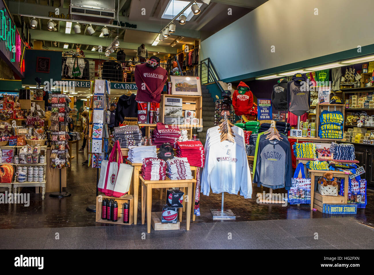 Ladenfront in Harvard Square, Cambridge, MA Stockfoto