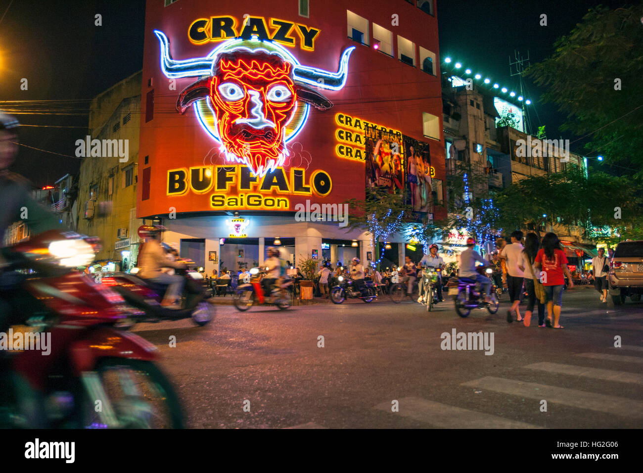 Verrückte Buffalo Limousine Ho Chi Minh City, Vietnam Stockfoto