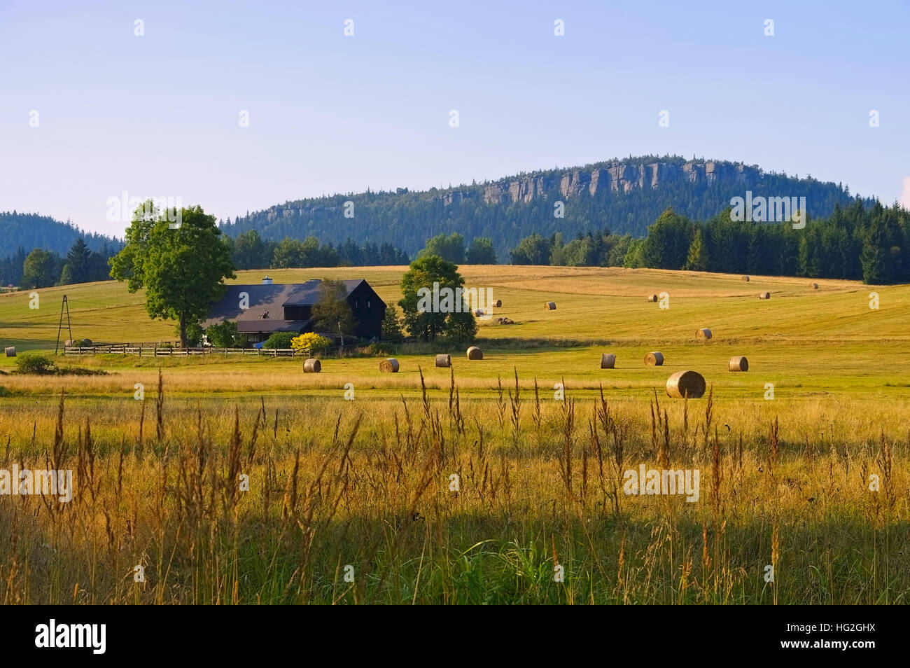 Große Heuscheuer in Schlesien, Polen - Stolowe Berge in Schlesien, Polen Stockfoto