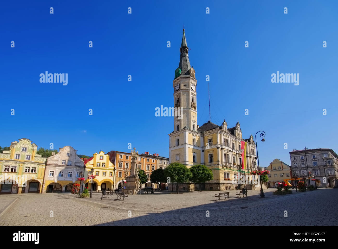 Lądek-Zdrój (Bad Landeck) Im Glatzer Land, Schlesien - Lądek-Zdrój, in Glatz Tal, Polen Stockfoto