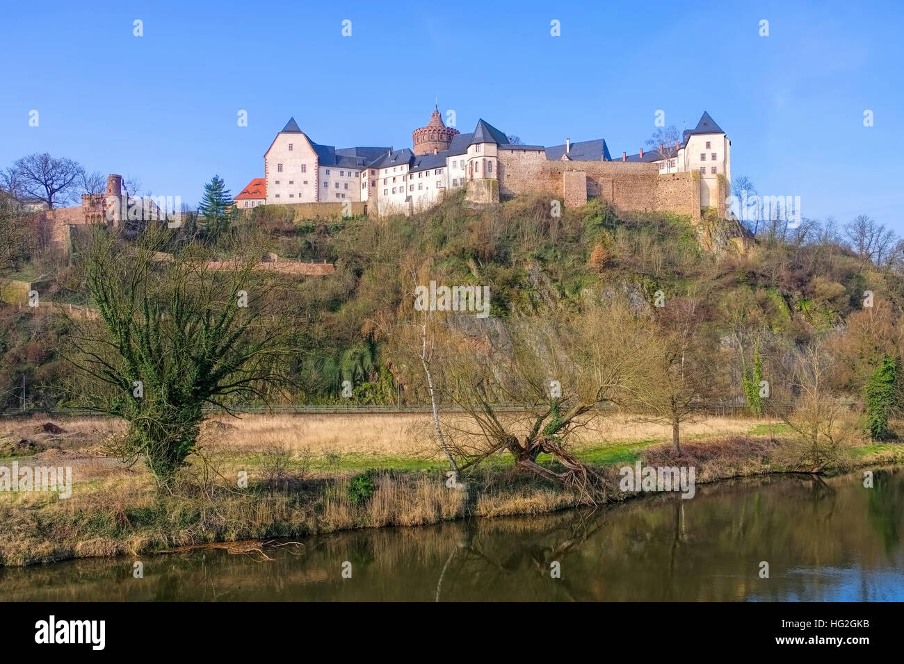 Leisnig Burg Mildenstein in Sachsen - Leisnig Burg Mildenstein in Sachsen, Deutschland Stockfoto