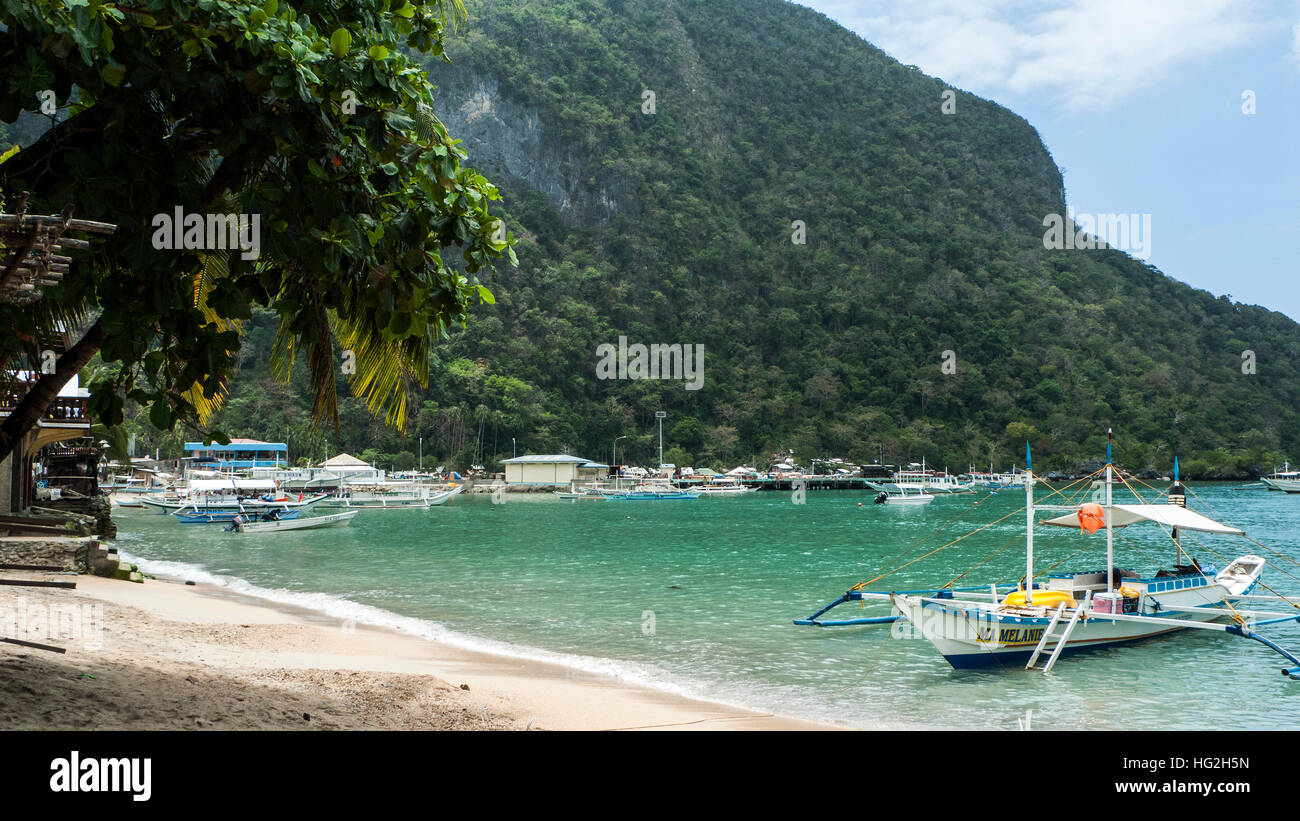 Strand El Nido Palawan Philippinen Stockfoto