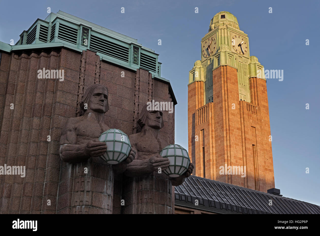Helsinki Hauptbahnhof Finnland Stockfoto