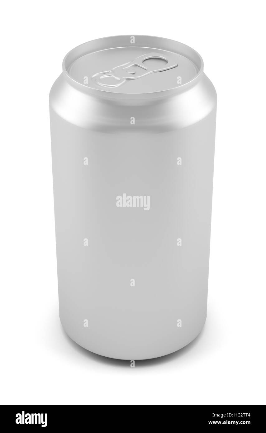 Aluminium kann isolierten auf weißen Hintergrund Stockfoto