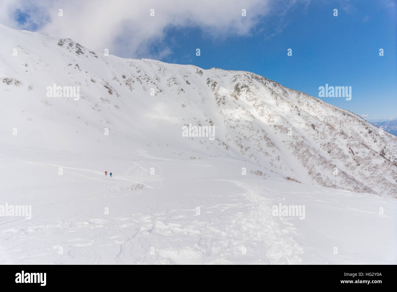 Senjojiki Cirque in den Zentralalpen Japan im winter Stockfoto