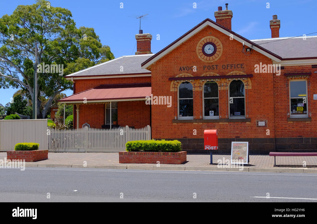 Historische Gebäude in der Stadt von Avoca in Victoria, Australien Stockfoto