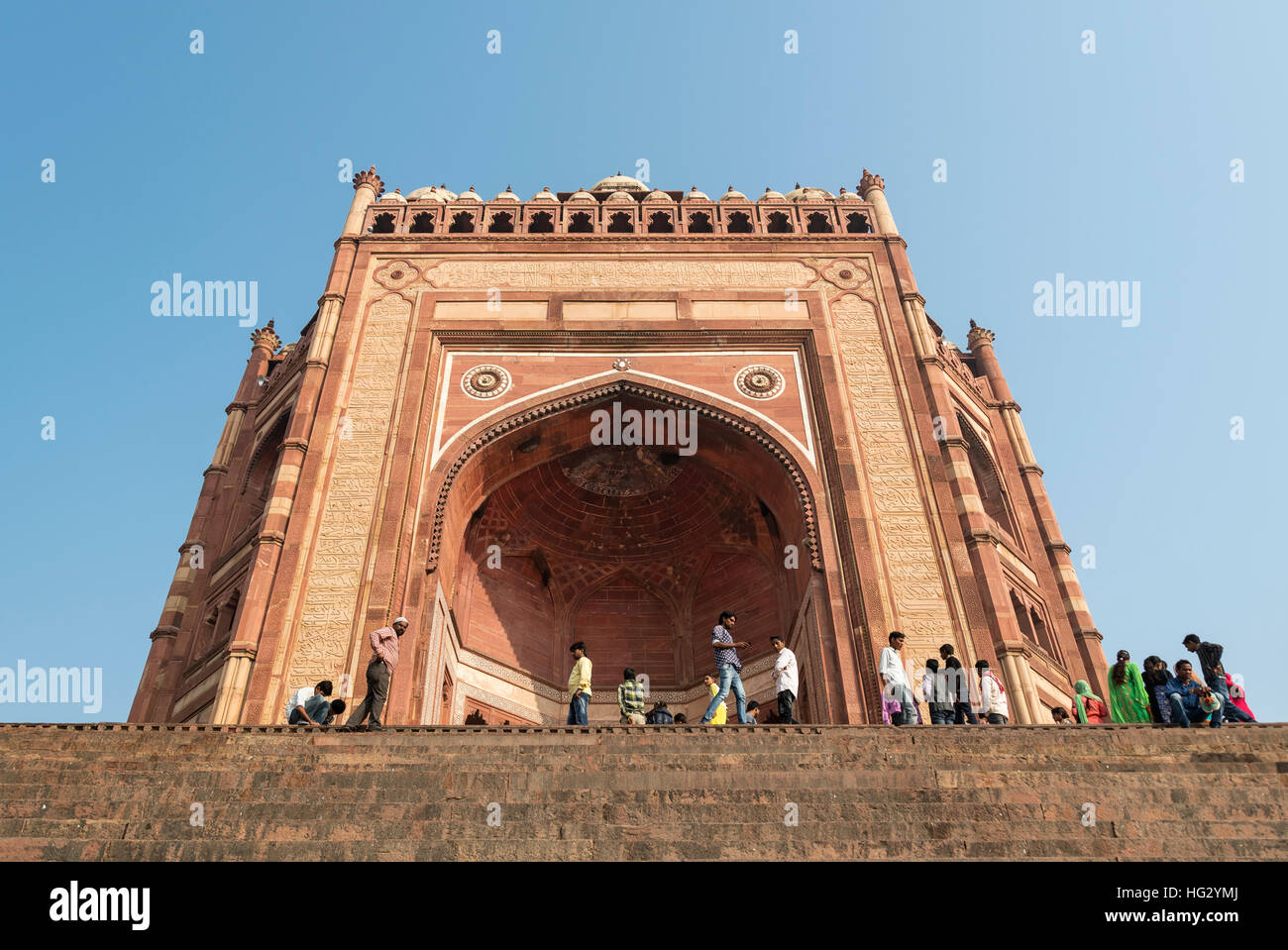 Das große Tor (Buland Darwaza), Fatehpur Sikri, Indien Stockfoto