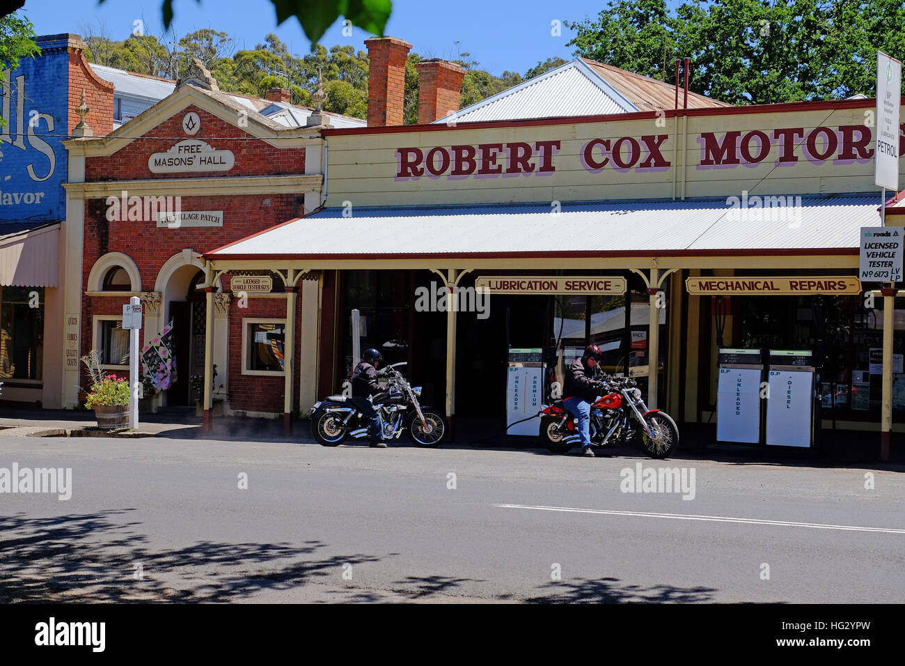 Maldon, eine historische Stadt in Victorias Goldfields Region, Australien Stockfoto