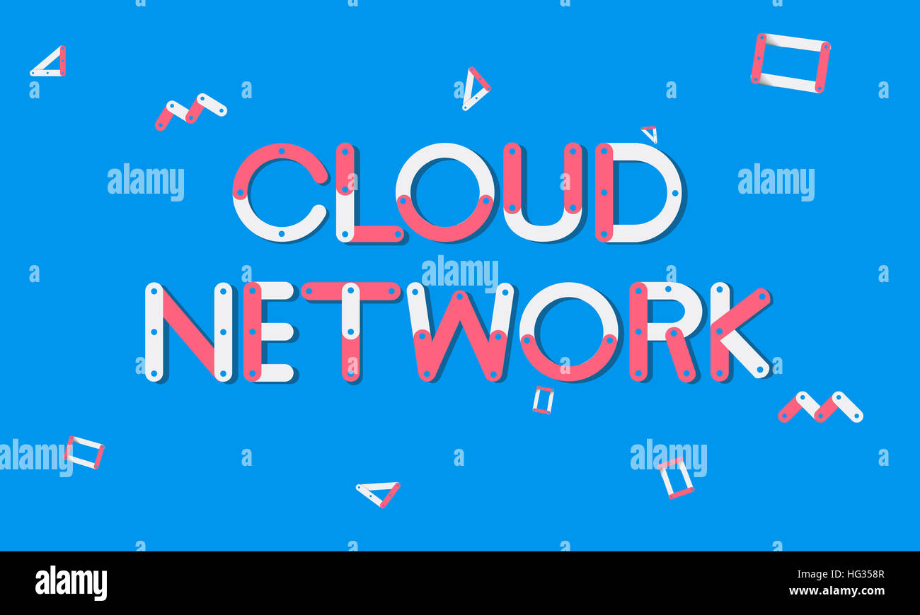 Cloud-Netzwerk Daten Digitalspeicher Technologiekonzept Stockfoto