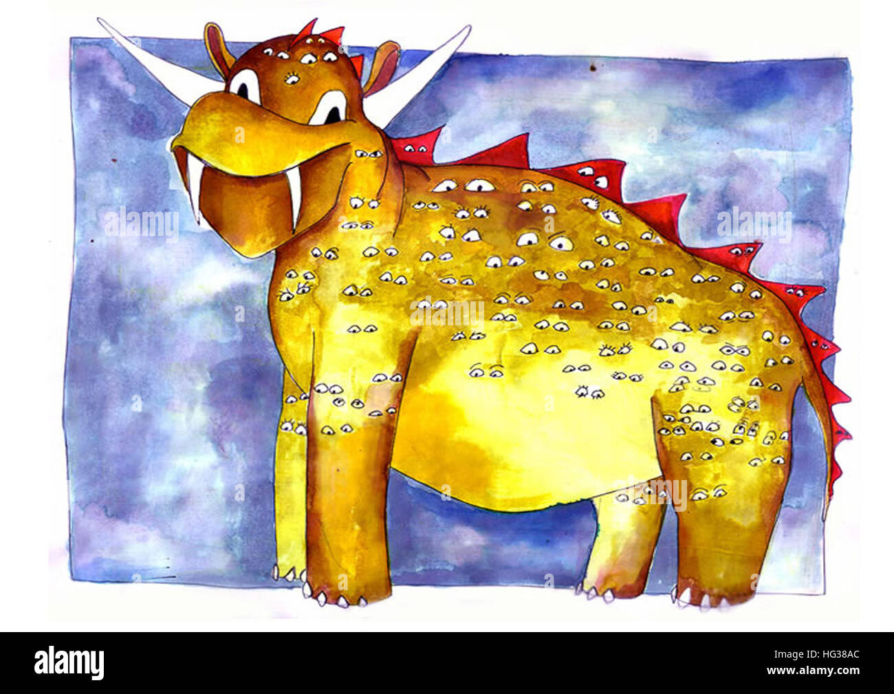 Alle Augen auf das monster Stockfoto