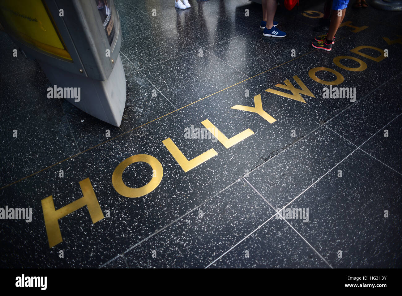 Hollywood Walk of Fame in Los Angeles, Kalifornien. Stockfoto