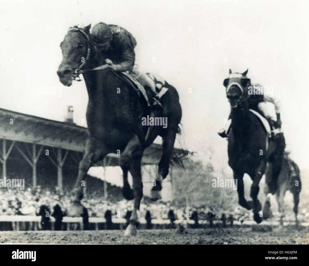 Tim tam Gewinnen der Preakness, 17. Mai 1958. Foto von Bert Morgan Stockfoto