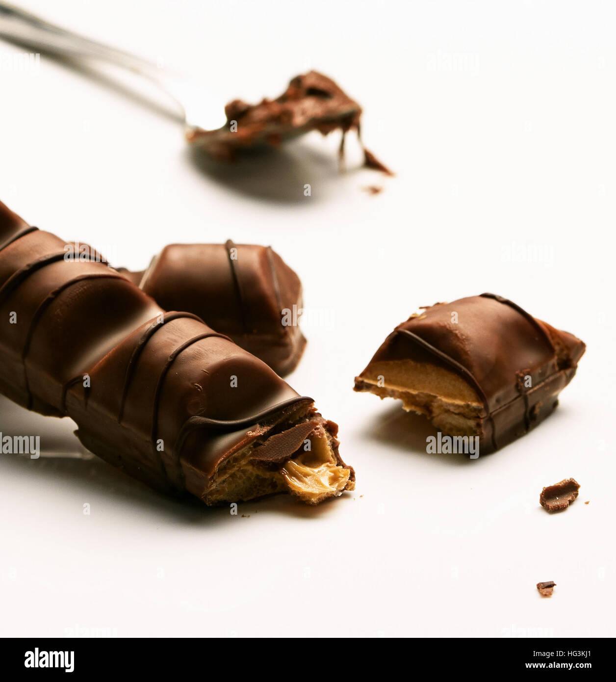 Mischung aus Schokolade Stücke / dunkle Schokolade, Milchschokolade Stockfoto