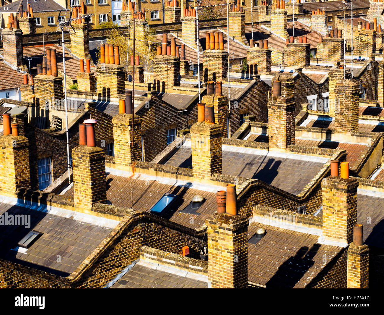 Schornsteine in Lambeth - London, England Stockfoto