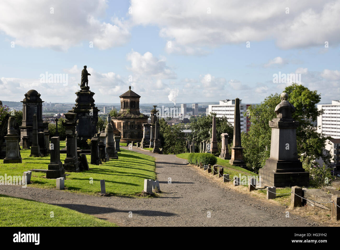 Glasgow Necropolis, Schottland. Stockfoto