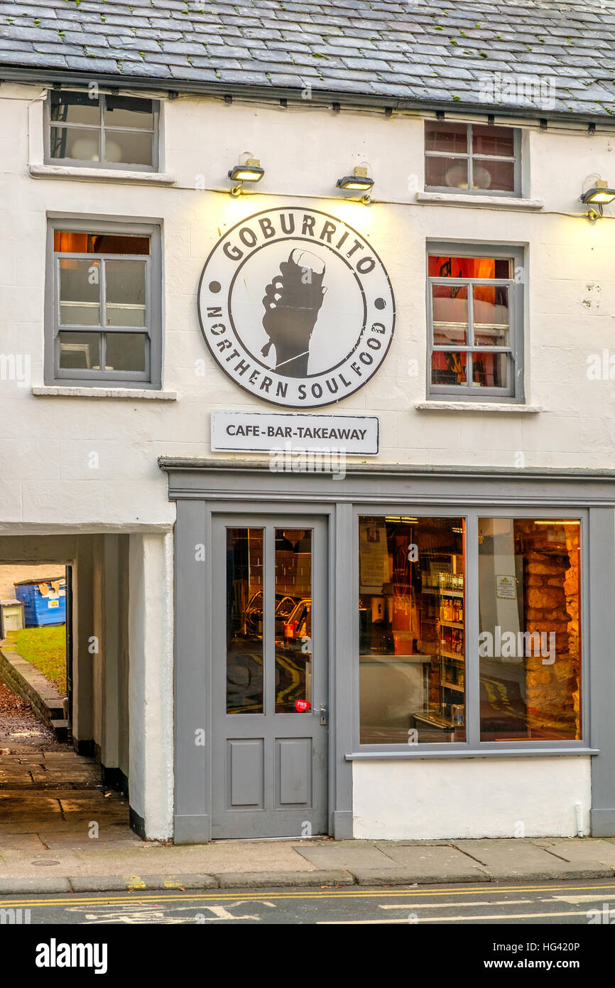 Goburrito Northern Soul Food Cafe und Bar in Lancaster Stockfoto