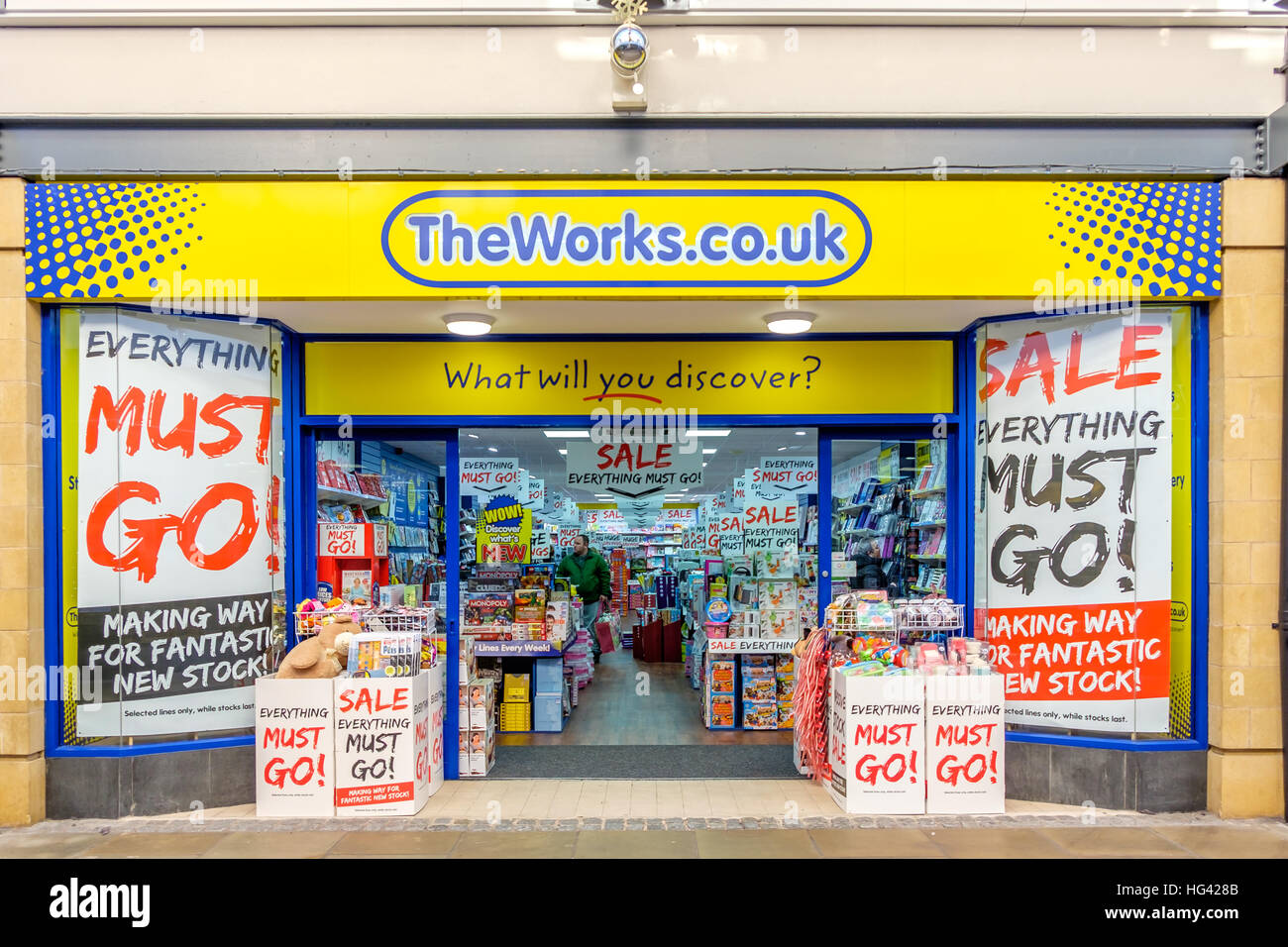 Die Werke laden Marketgate Lancaster Stockfoto