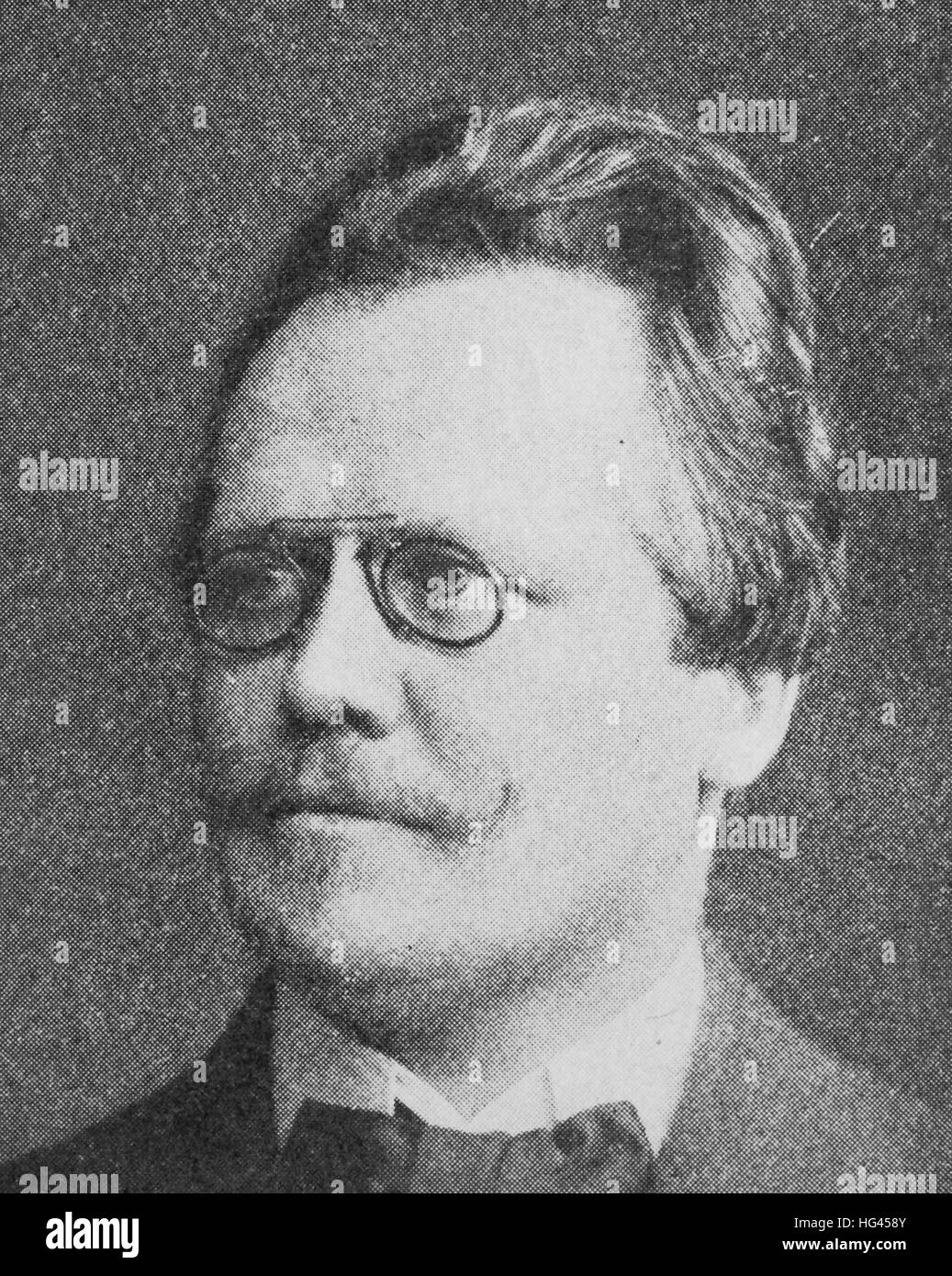 Otto Julius Bierbaum, war 28. Juni 1865 - 1. Februar 1910, ein deutscher Schriftsteller., Reproduktion eines Fotos aus dem Jahr 1895, digital verbessert Stockfoto