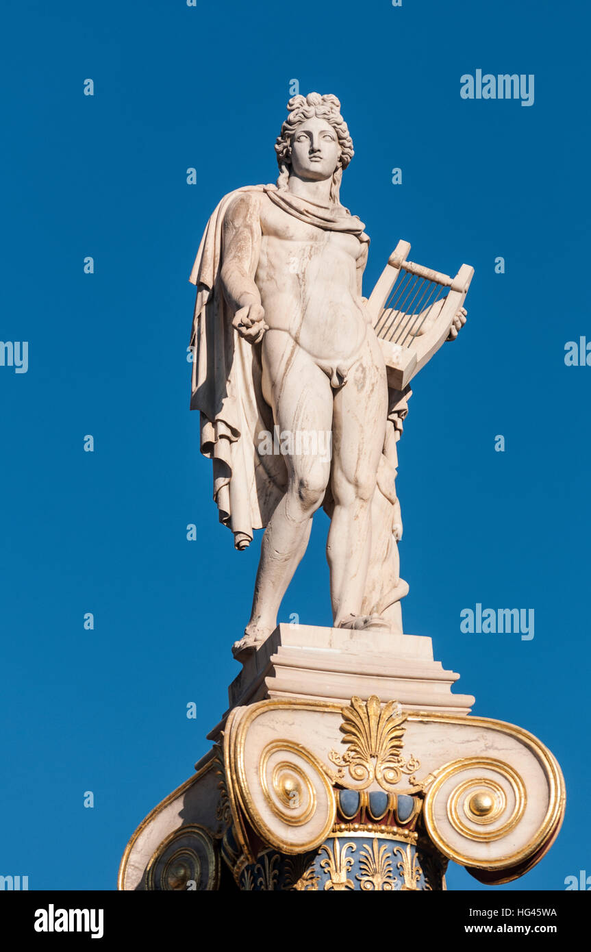 Klassische Apollo Gott Statue Stockfotografie Alamy