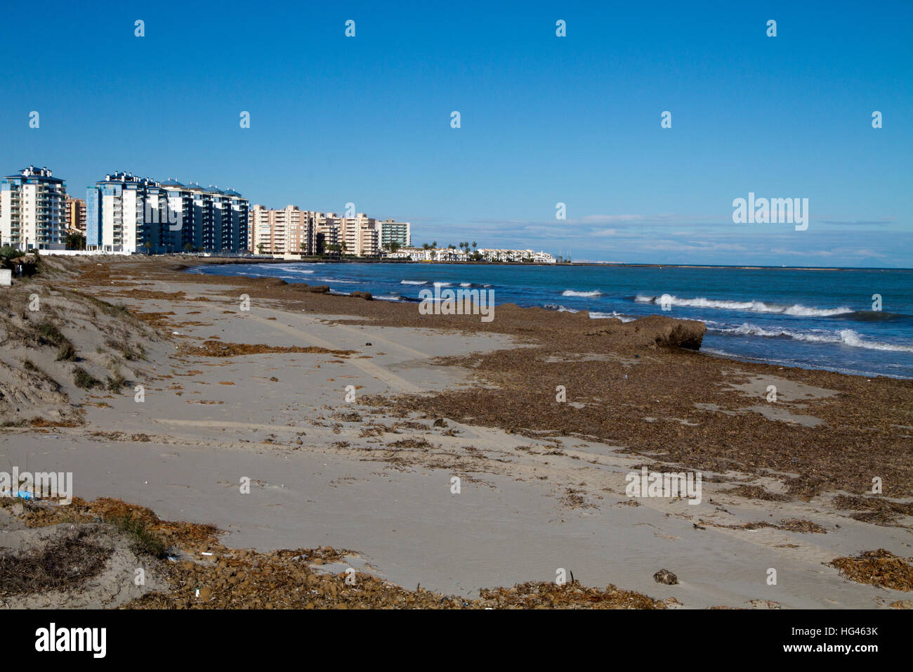 La Manga, Strand im Winter, Murcia, Spanien Stockfoto