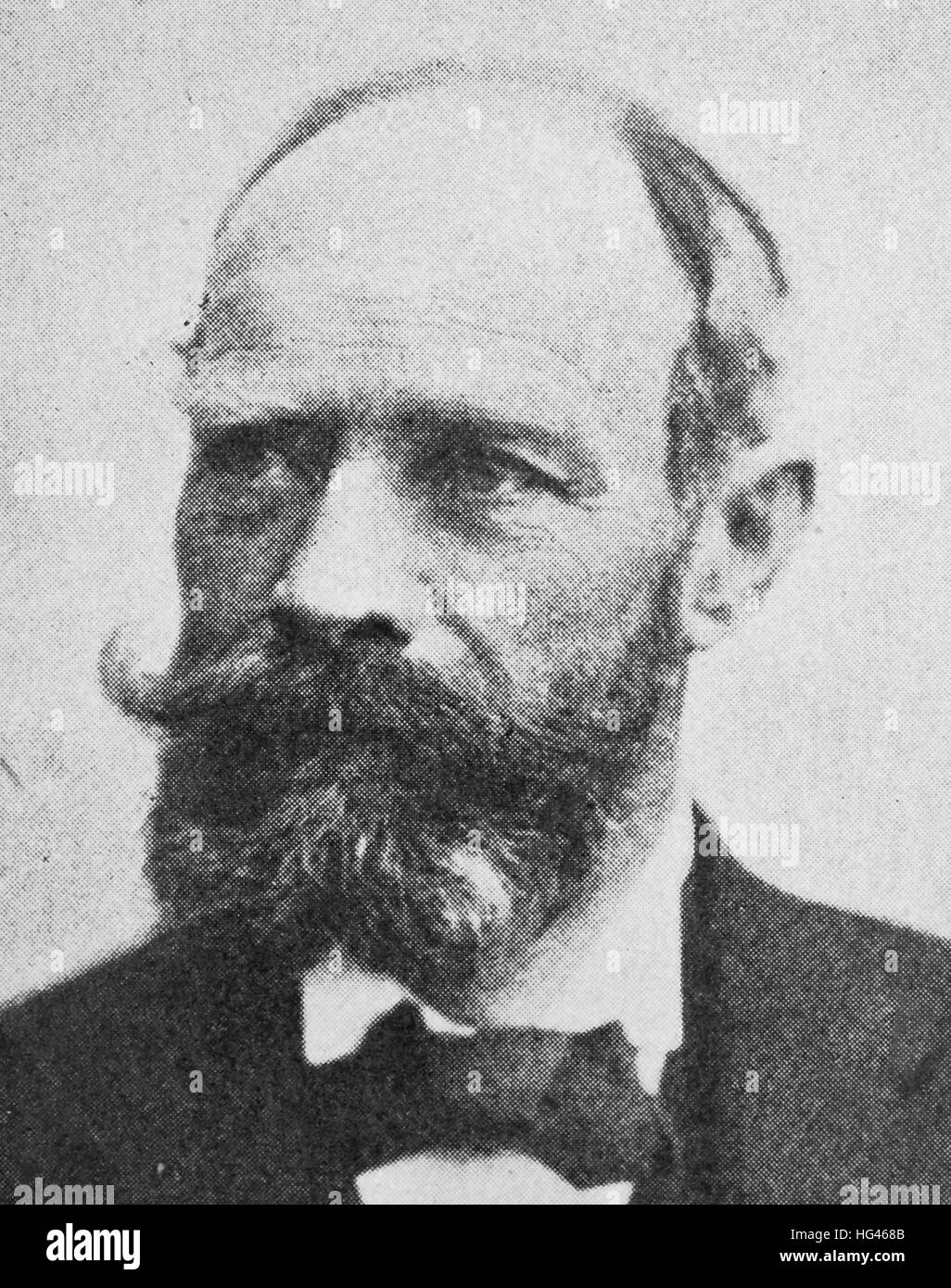 Emil Kirdorf, war 8. April 1847 - 13. Juli 1938, ein deutscher Industrieller, einer der ersten wichtige Arbeitgeber in den Industriesektoren Ruhr Reproduktion eines Fotos aus dem Jahr 1895, digital verbessert Stockfoto