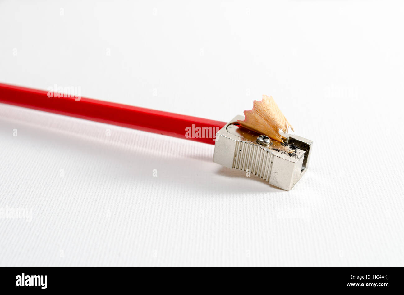 Ein Studio zu fotografieren eines Bleistifts wird geschärft Stockfoto