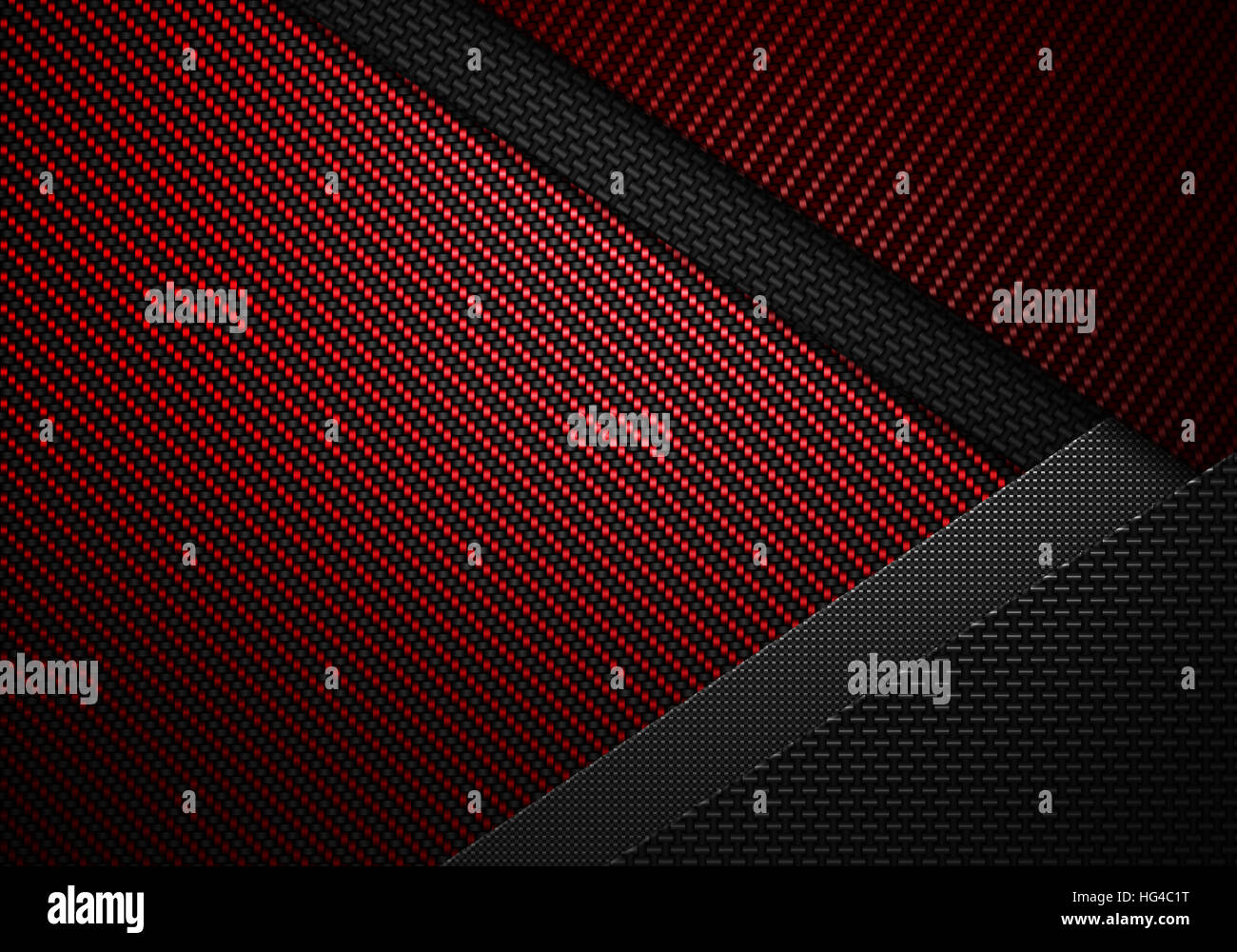 Abstrakt modern rot schwarz Kohlefaser texturiert Materialdesign für Hintergrund, Wallpaper, Grafik-design Stockfoto