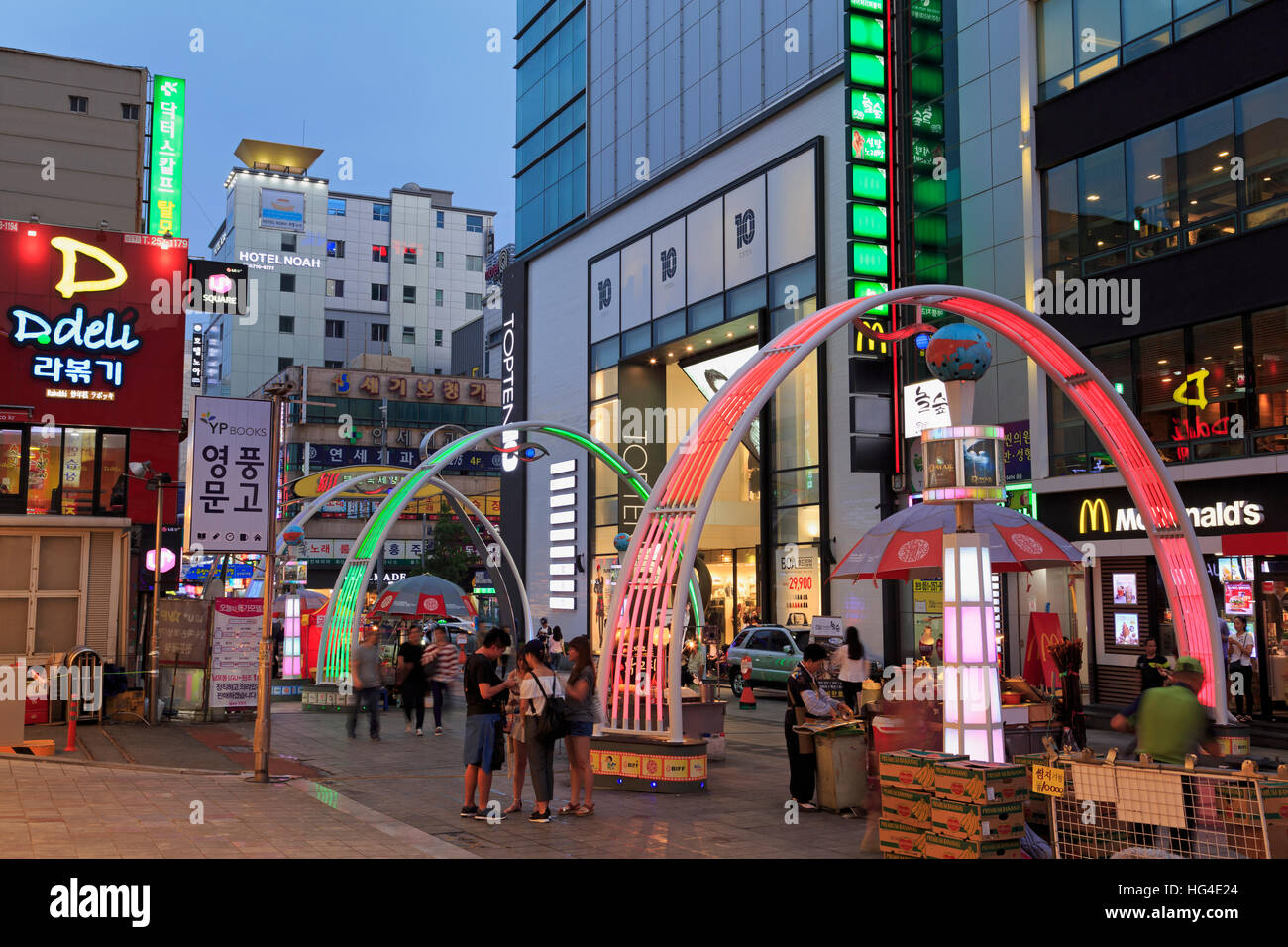 BIFF Square, Nampo District, Busan, Südkorea, Asien Stockfoto