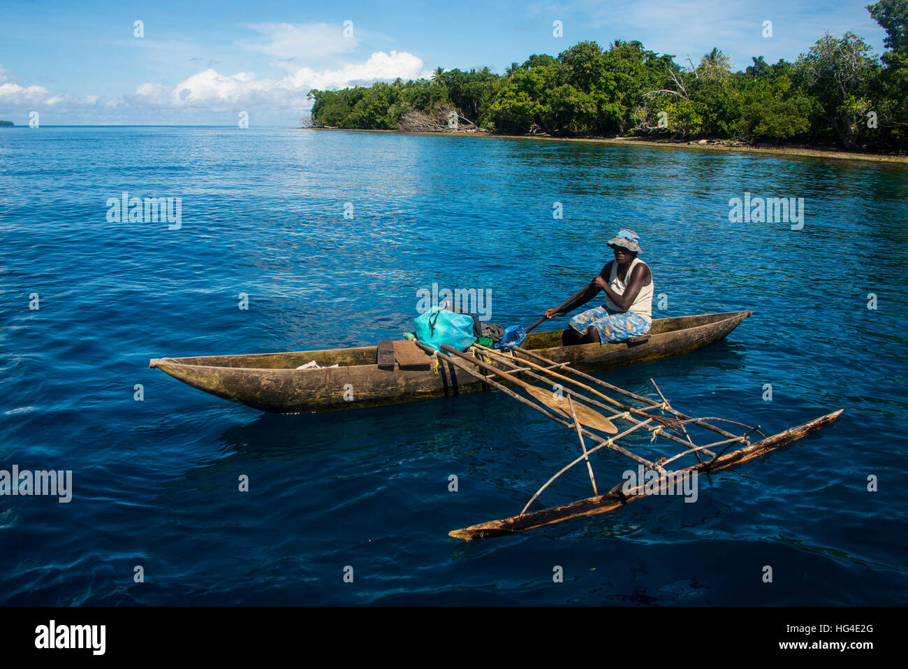 Fischer in den äußeren Inseln, Buka, Bougainville, Papua Neu Guinea, Pazifik Stockfoto