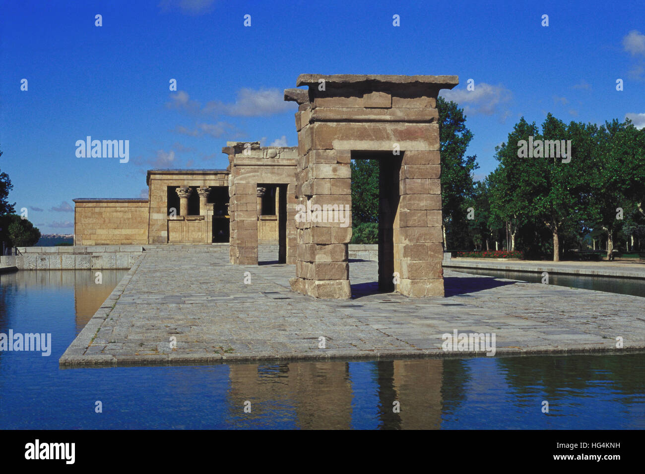 Templo de Debod, Tempel von Debod Stockfoto