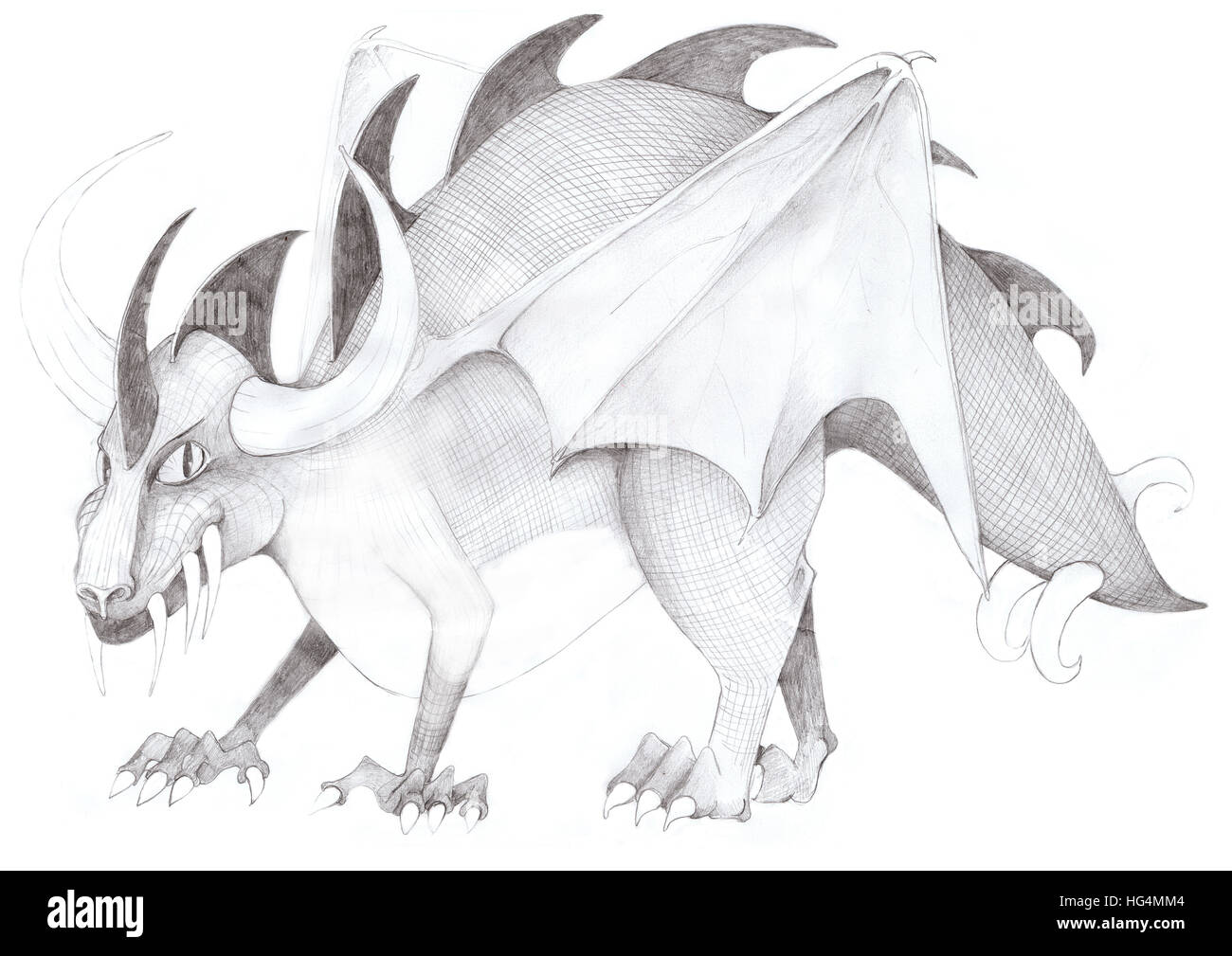 Geflügelten Drachen Stockfoto