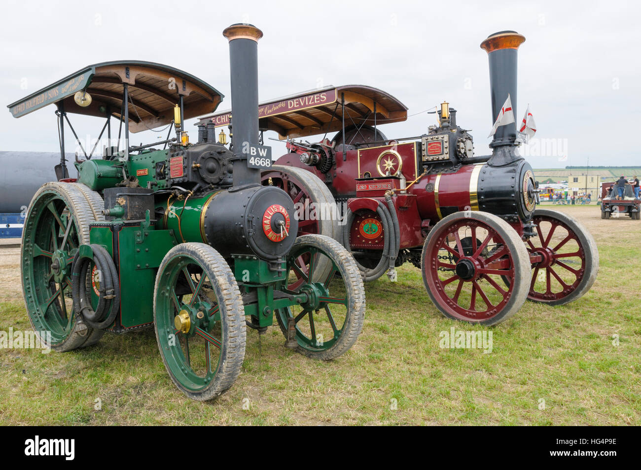 Wallis und Steevens Traktor 7641, "Gunner" bei der Dorset Steam Fair, Tarrant Hinton, Dorset, England, UK Stockfoto